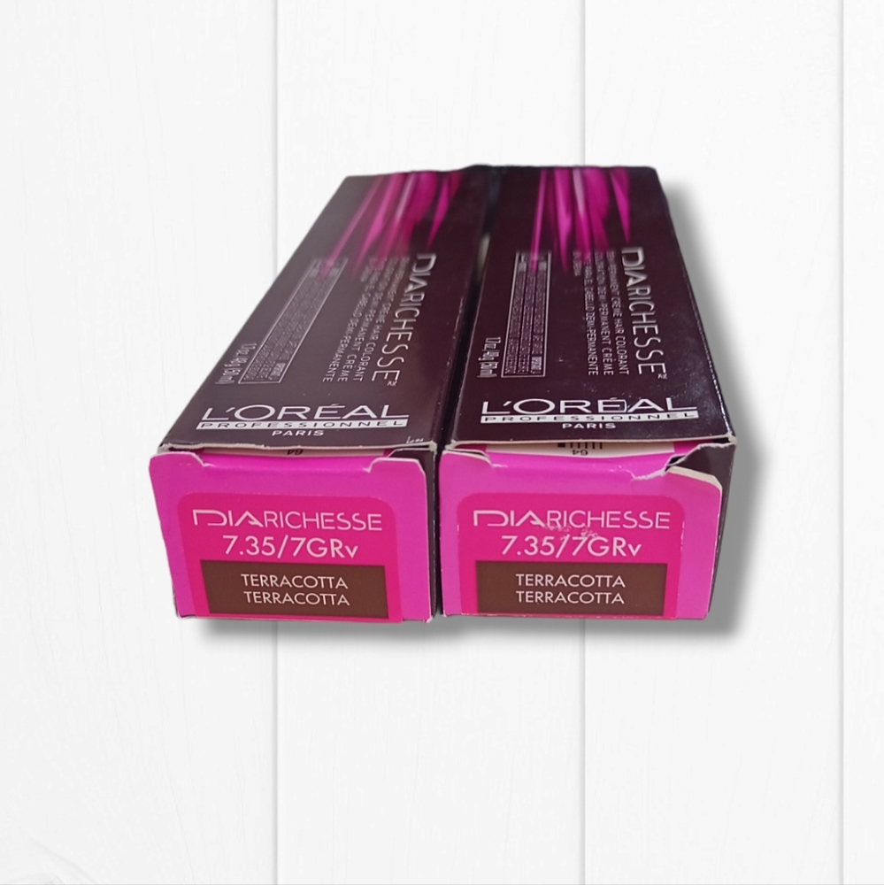 L'Oreal Professionnel DIARichesse 2 Tubes Ammonia-Free 7.35/7GRV Terracotta